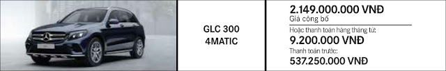 Giá xe Mercedes GLC 300 4MATIC 2018 tại Mercedes Trường Chinh