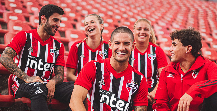 NEW 2020-21 Sao Paulo Home/Away Soccer Jersey Short Sleeve Men's Football Shirt 