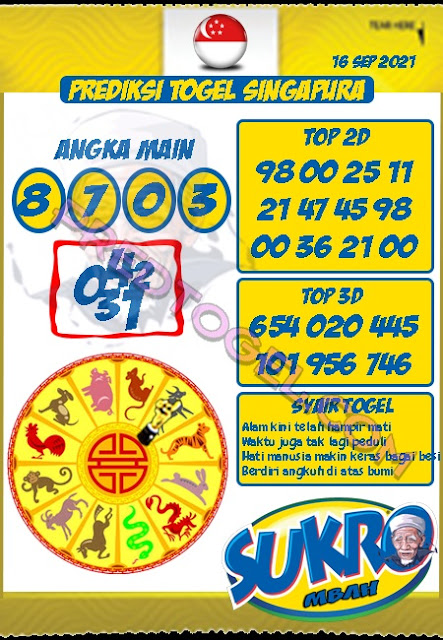 Bocoran prediksi singapura