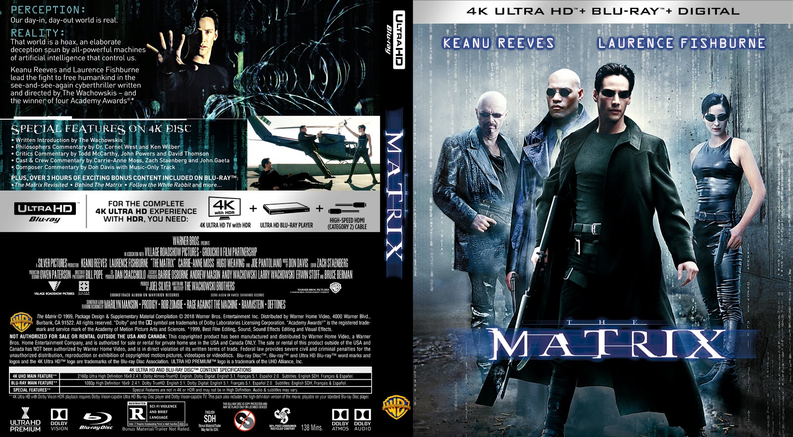 The Matrix 4k Bluray Cover Cover Addict Free Dvd Bluray Covers And Movie Posters
