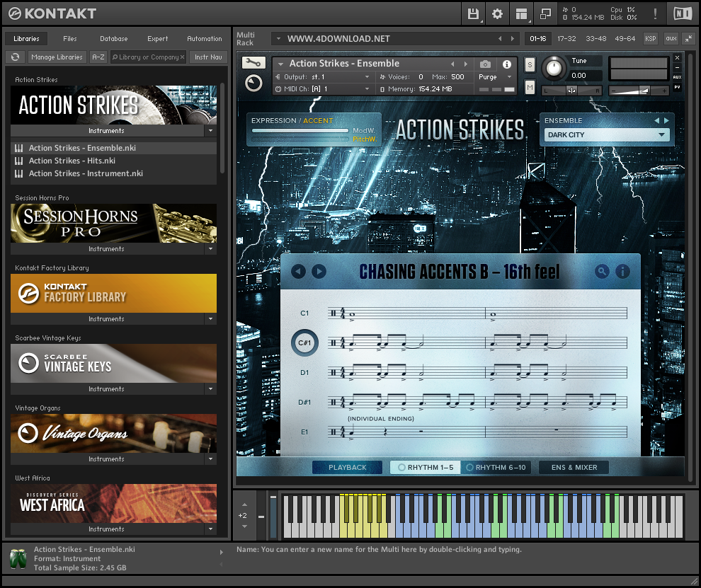 Free download Action Strikes v1.2 KONTAKT Library