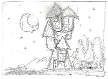 Night Castle Drawing