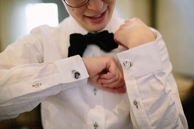Cufflinks featuring the pets | Photography by Jessica Holleque