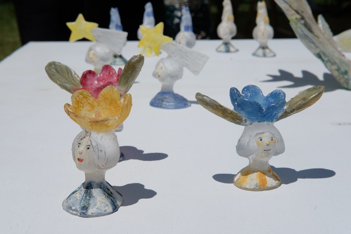 安達知江 さん たんぽぽ 花器 花瓶