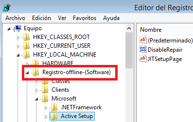 Windows: Editar registro offline