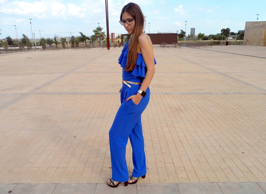 BLUE LONG JUMPSUIT