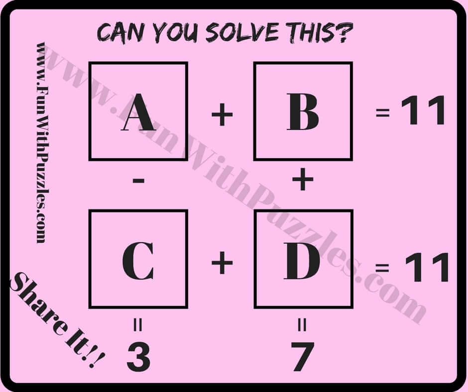 Easy Mathematical Puzzle Questions for Teens with Answers