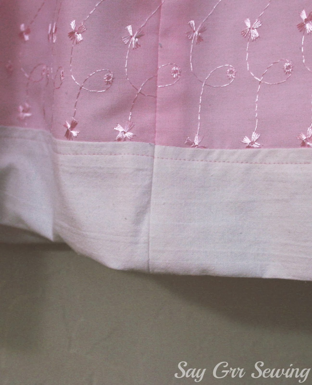 Say Grr Sewing: Pink Eyelet Dress And 4th Birthday