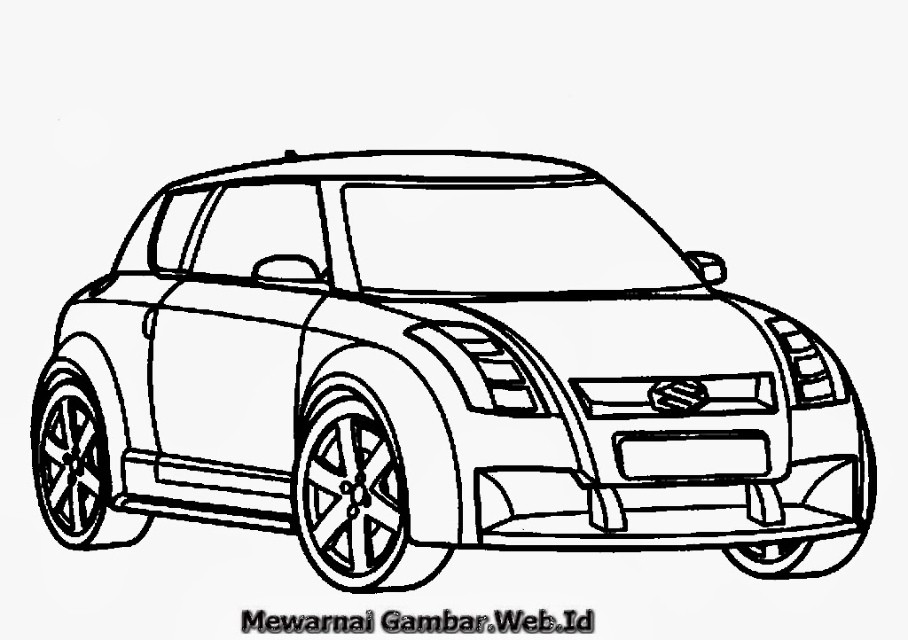 Gambar Mewarnai Mobil Suzuki Mewarnai Gambar
