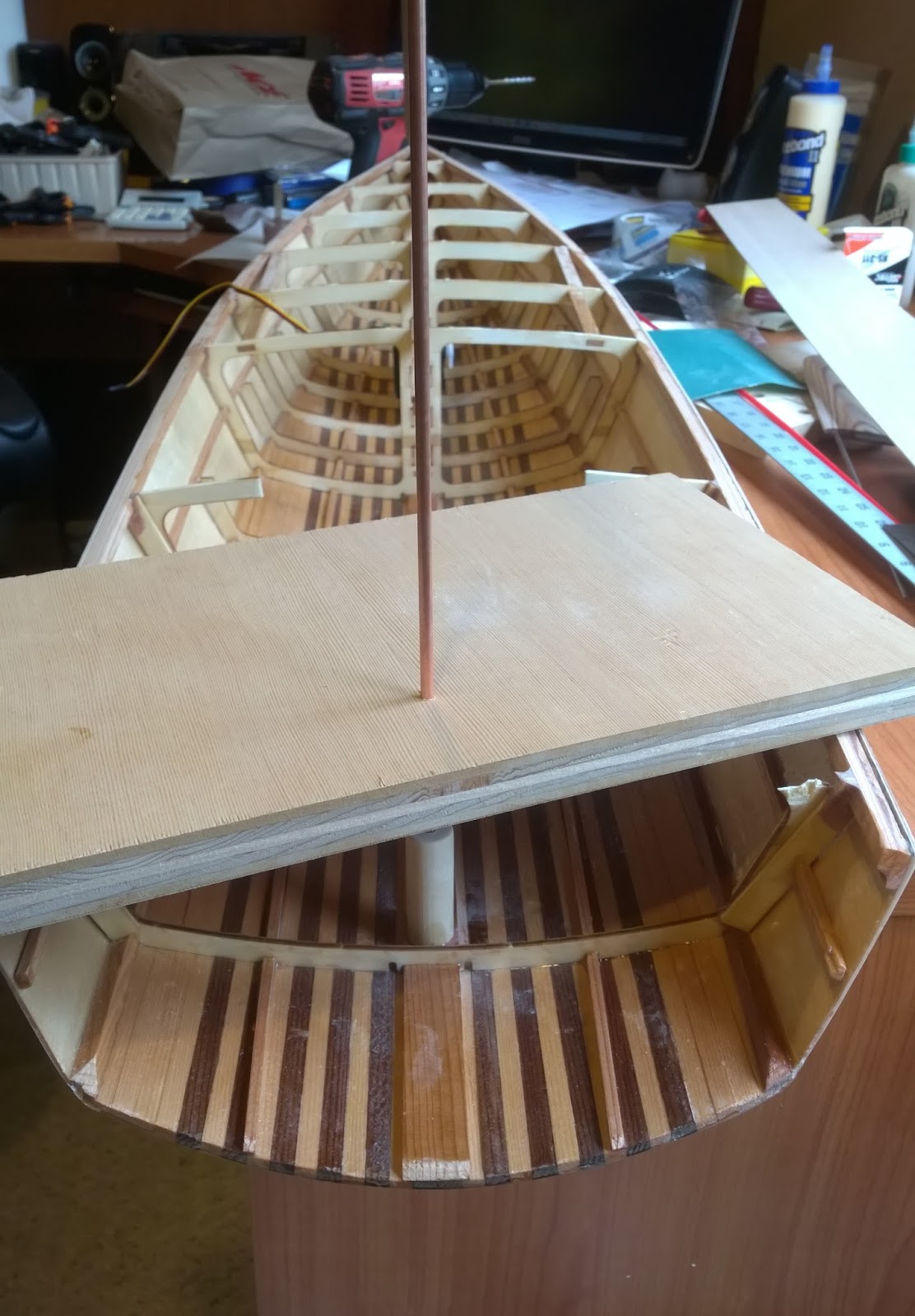 Rudder post installation started