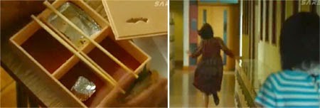 An empty bento box / Nodame running down the hallway