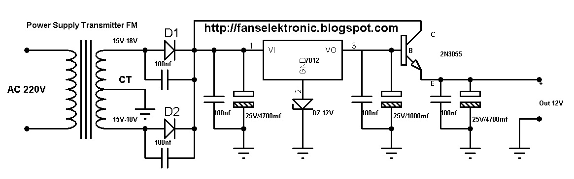 Rangkaian Power Supply Adaptor Trafo