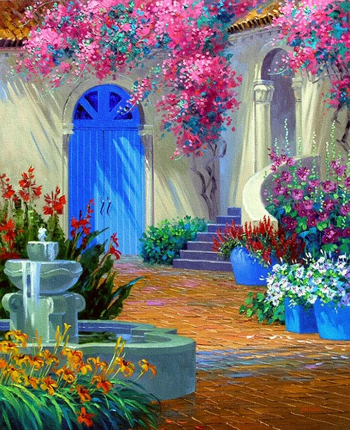 Mikki Senkarik 1954 | American Plein-air painter | A Touch of Greece 