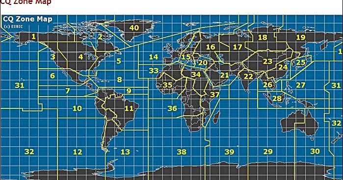 #HamRadio: 2012 CQ World Wide DX CW  Zone Map