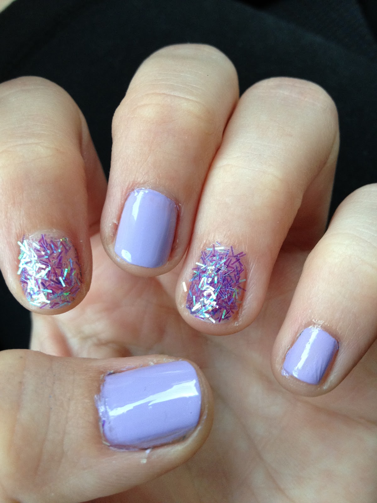 Miscellaneous Manicures: Two Glitter Manicures - Maynicure Challenge #4