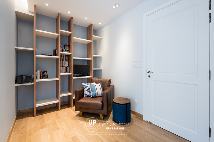 ss1 bungalow master bedroom study corner with simple open shelf