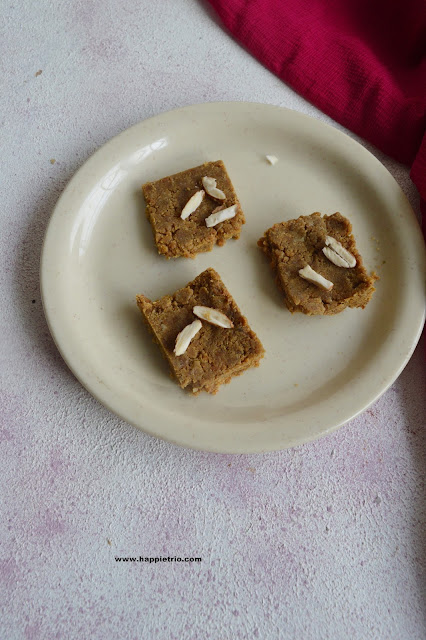 Wheat Flour Burfi Recipe | Atta Burfi 