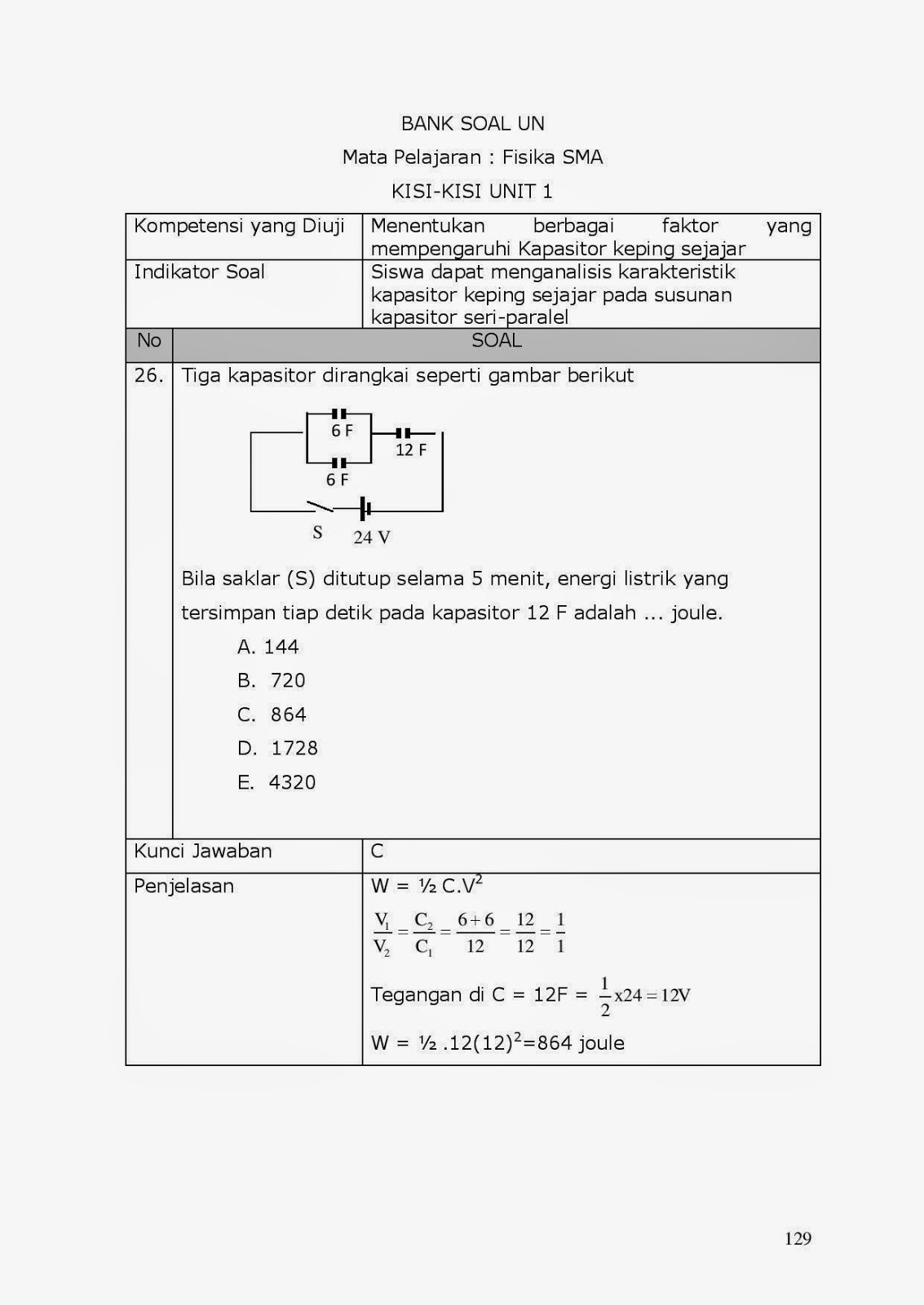 Kumpulan Soal Un Tentang Kapasitor