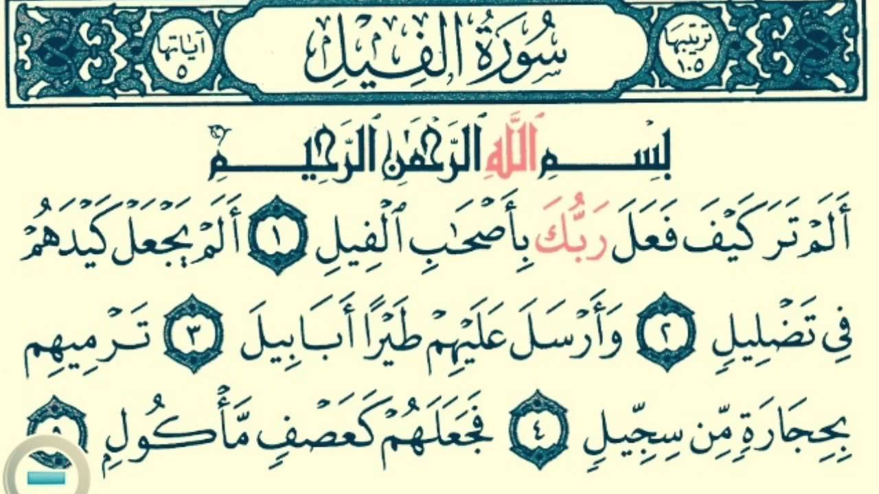 SURAH AL-FIIL: January 2017