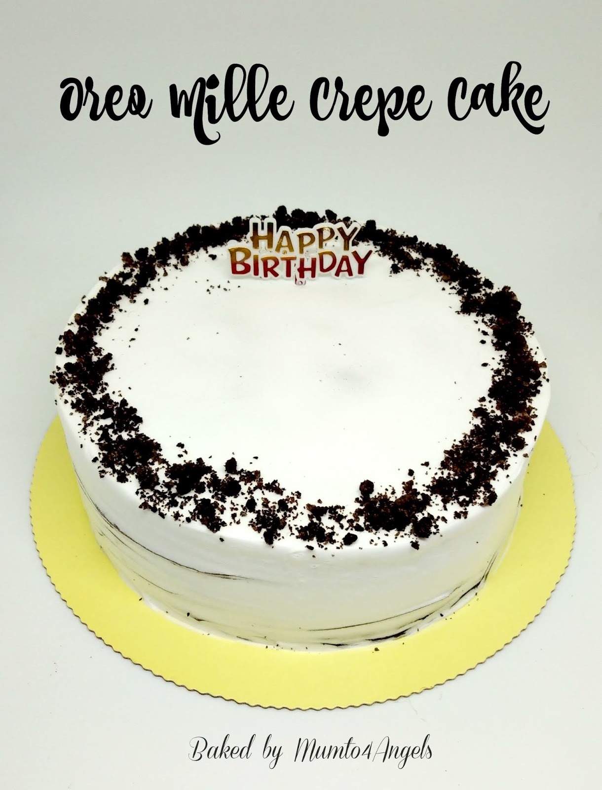 Mum To 4 Angels Oreo Mille Crepe Cake For My Twins 18th Birthday