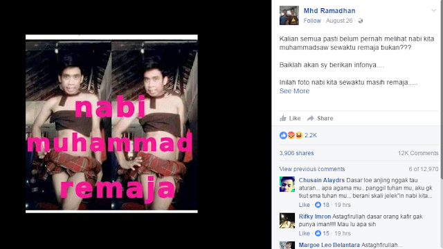 Menjadi Perusak Kerukunan, Akun Mhd Ramadhan yang Menghina Nabi Muhammad, Telah Dilaporkan Ke Polisi Menjadi Perusak Kerukunan, Akun Mhd Ramadhan yang Menghina Nabi Muhammad, Telah Dilaporkan Ke Polisi