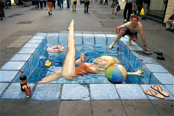 3d street arts swiming pool
