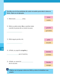 Apoyo Primaria Español 1er grado Bimestre 5 lección 11 Rafa, el niño invisible 