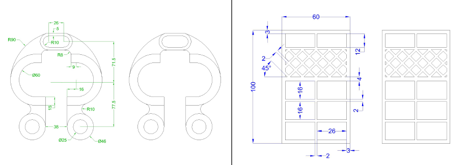 Học cơ khí  Bài tập thực hành AutoCAD 2D  Autocad Bài tập Hành