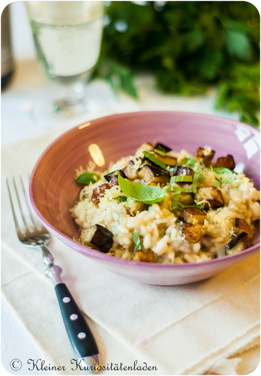 Auberginenrisotto mit Zitrone
