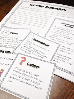 Image of literature circle role cards