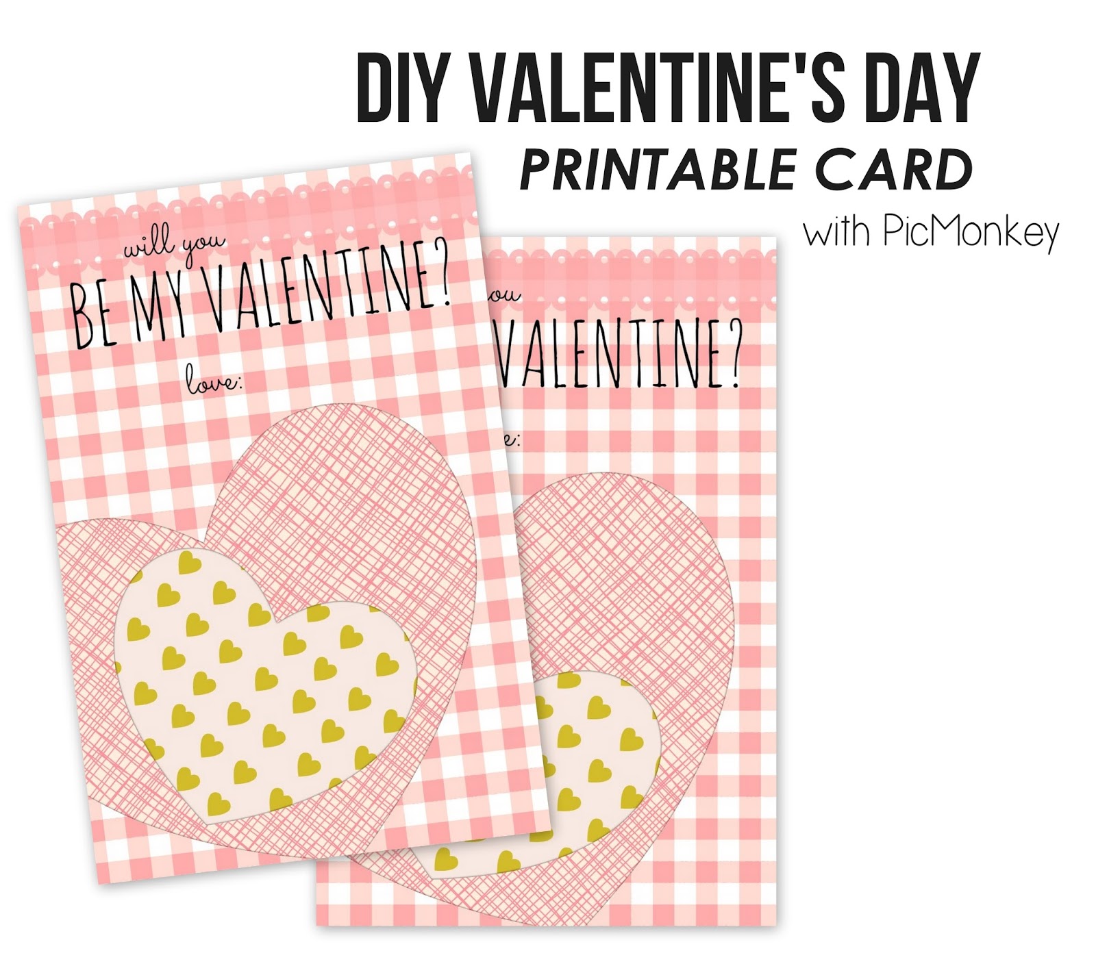 five sixteenths blog Make it Monday // Printable Valentine's Day Cards