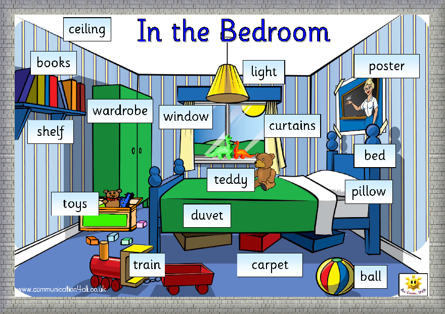 Free English Activities Bedroom Vocabulary