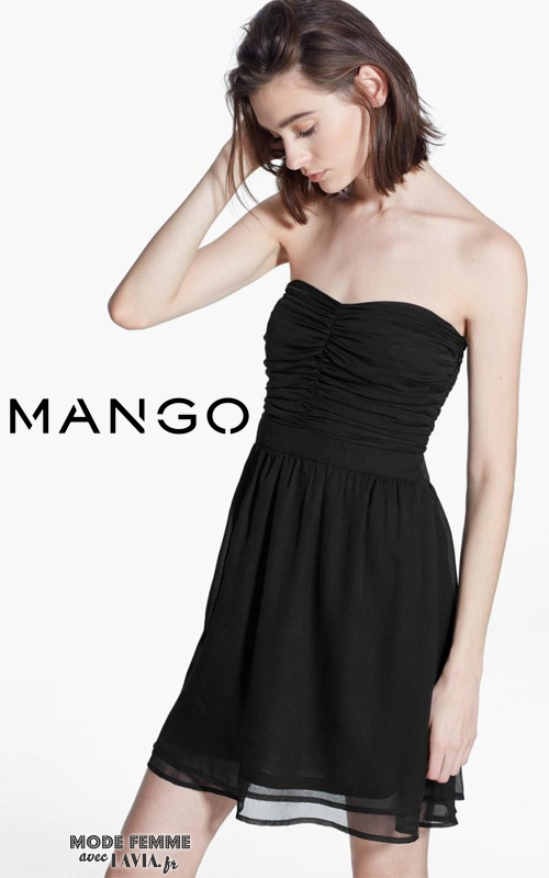 Courte Noire Bustier Mango Robe Mnvn80w yb7gIY6vf