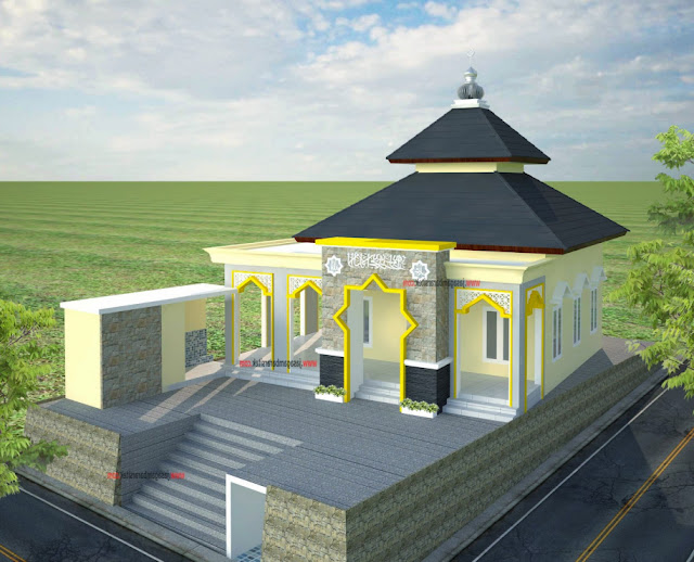 Desain Tempat Wudhu Masjid Modern Rumah Joglo Limasan Work
