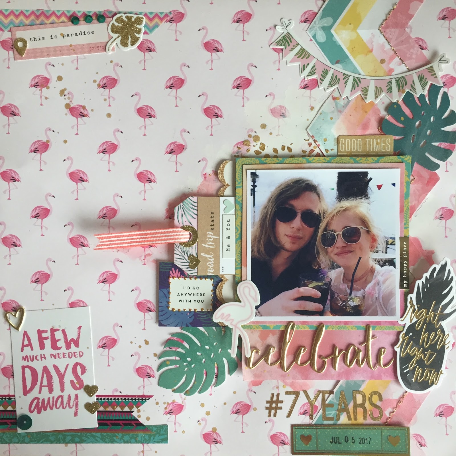Emily Grant Design 7years Scrapbook Layout UK Scrap Addicts