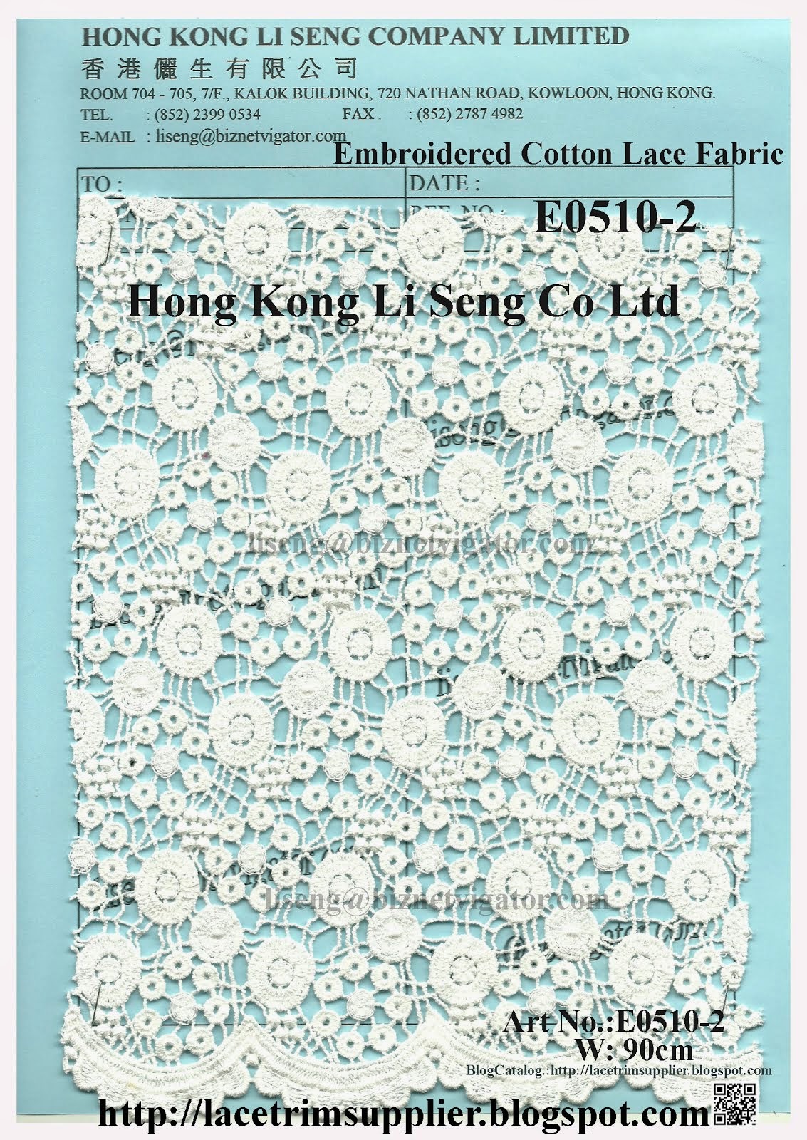 2014 - New Lace Fabric Pattern Shown On - Hong Kong Li Seng Co Ltd