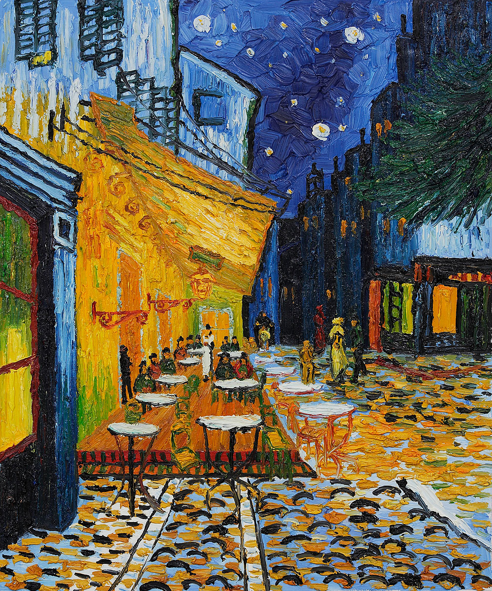 Café Terraço à Noite Pinturas de Van Gogh - (Pos-Impressionismo) Pintor Holandês
