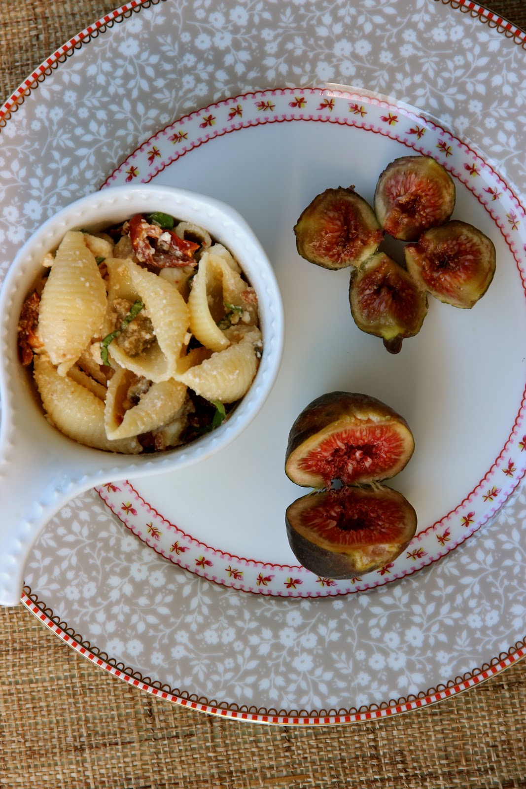 Une deux trois... cerises salade de pâtes aux figues fraîches et