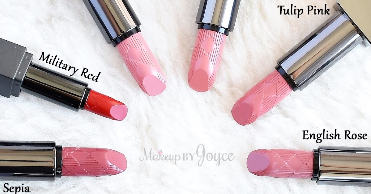 ! **❤ MakeupByJoyce ❤** !: Swatches + Review: Burberry Kisses and Lip Velvet Lipstick Collection