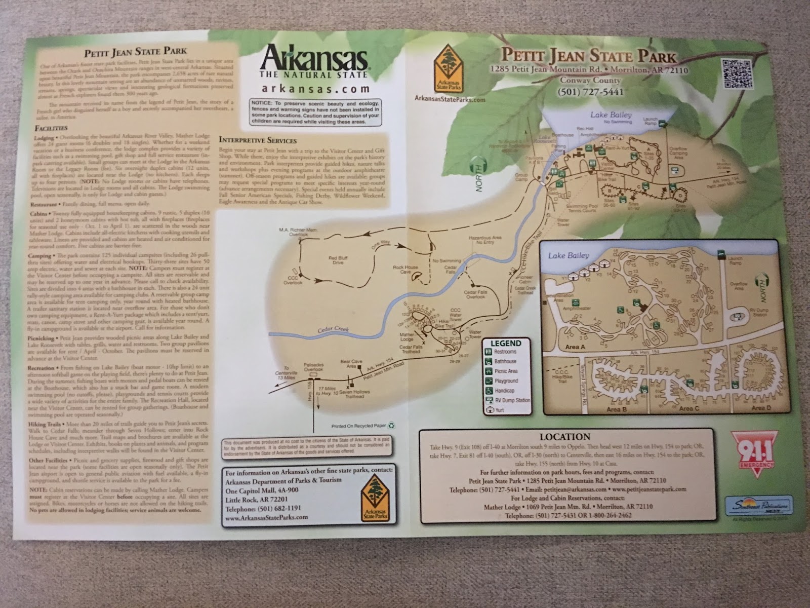 Petit Jean State Park Trail Map