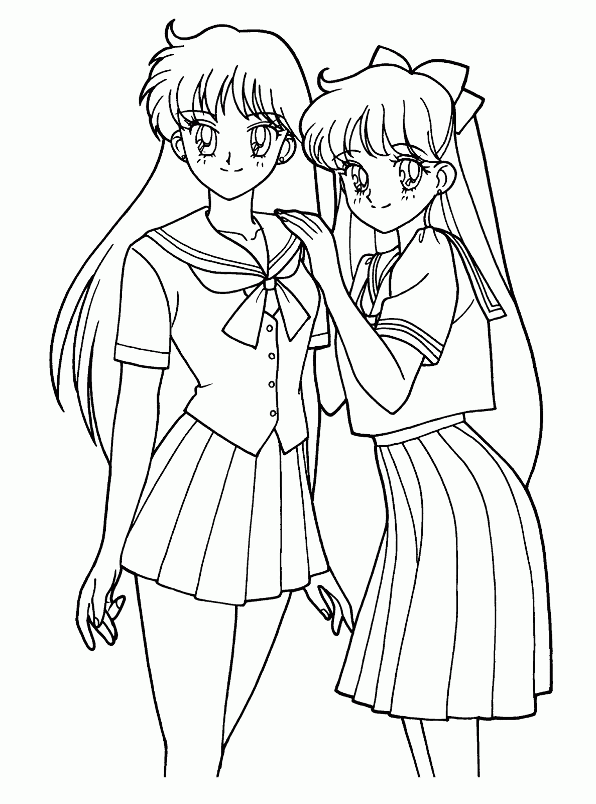 japanese anime coloring pages that are printable - photo #27