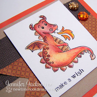 Dragon card using Magical Dreams Stamps from Newton's Nook Designs