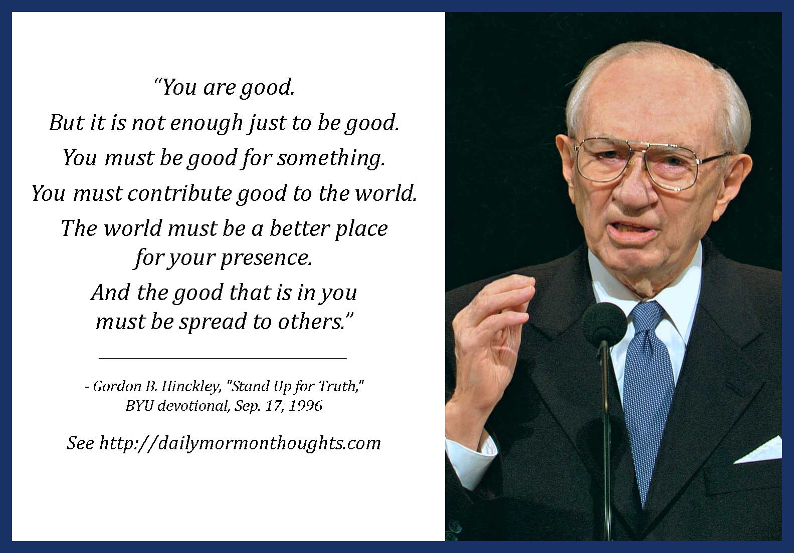 Daily Thought From Modern Prophets September 2017