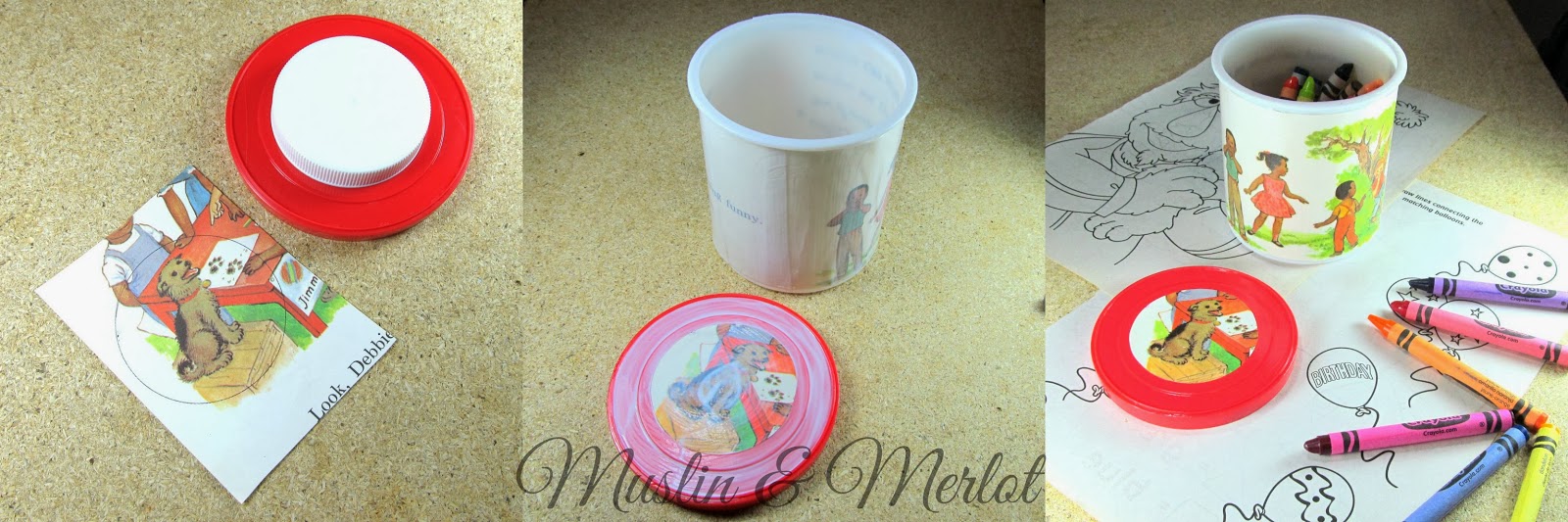 Upcycled Crayon Container by Muslin & Merlot