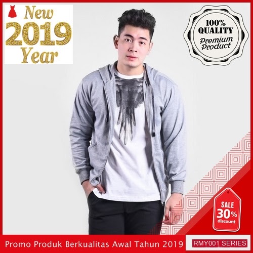 RMY148S47 Sweater Zipper Topi Distric Keren Medium Misty BMGShop