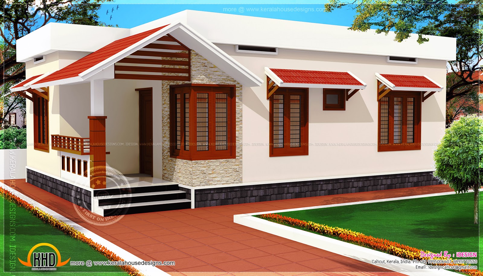 Low cost Kerala home design in 730 square feet Newbrough