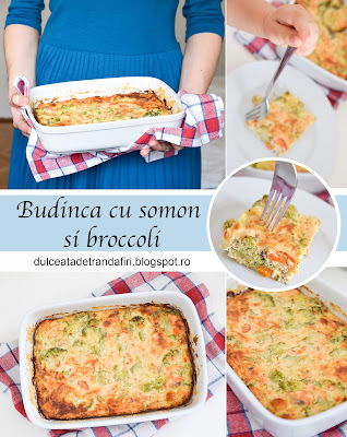 Budinca cu broccoli si somon