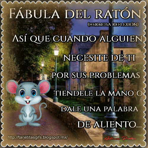 Tarjetitas en Gifs Fábula del ratón