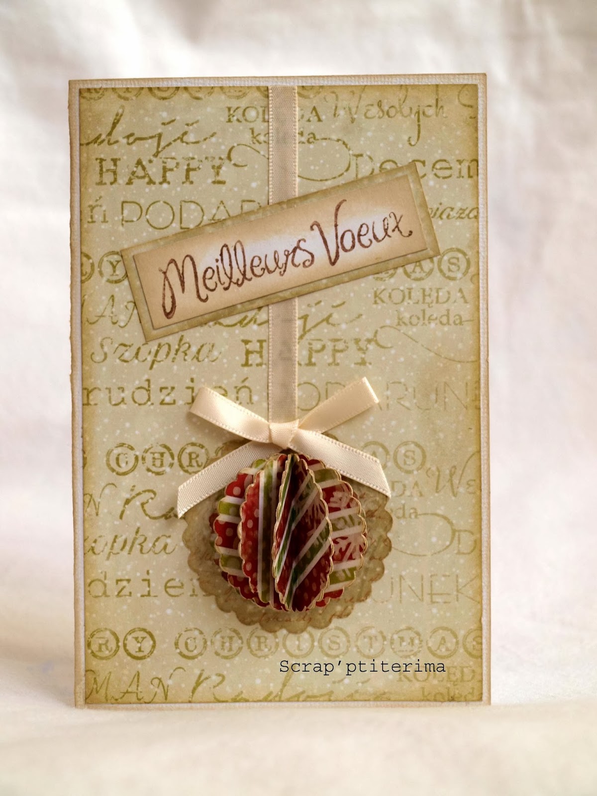 Scrap'ptiterima: tutoriel "carte boule de noël"