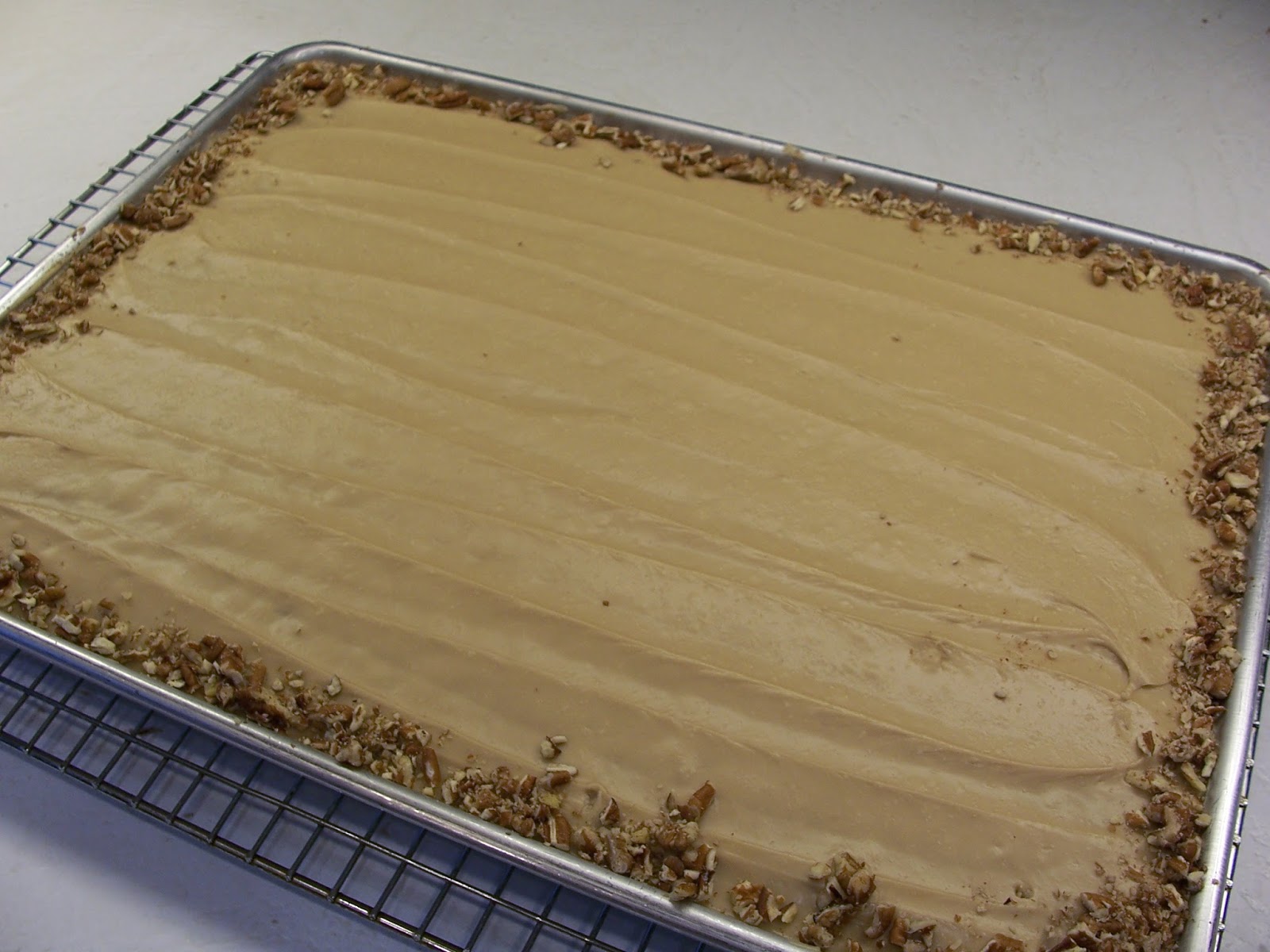 Maid in Minnesota Applesauce Bars with Caramel Frosting